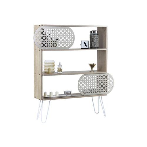 ΒΙΒΛΙΟΘΗΚΗ-ΡΑΦΙΕΡΑ Fylliana "Elmira" ΟΑΚ-ΛΕΥΚΟ 117x25x94εκ