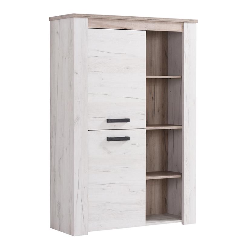ΒΙΤΡΙΝΑ Kent POP Ν GREY OAK-WHITE OAK 99x36x146εκ knt