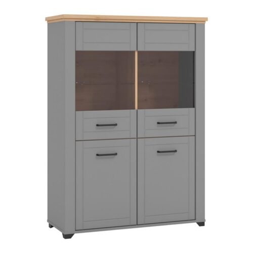 ΒΙΤΡΙΝΑ VALENCIA 2K VS2 ΓΚΡΙ ΓΡΑΦΙΤΗΣ-ARTISAN OAΚ-ΓΚΡΙ ΜΑΤ ΧΡΩΜΑ 103,5x41x143εκ