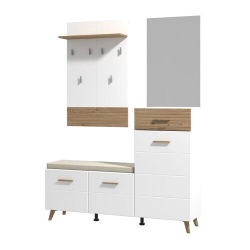 ΕΠΙΠΛΟ ΧΩΛ ΜΕ ΚΑΘΡΕΦΤΗ SEIN ARTISAN-WHITE HIGH GLOSS FOIL 141x35,5x189,5εκ fxtr