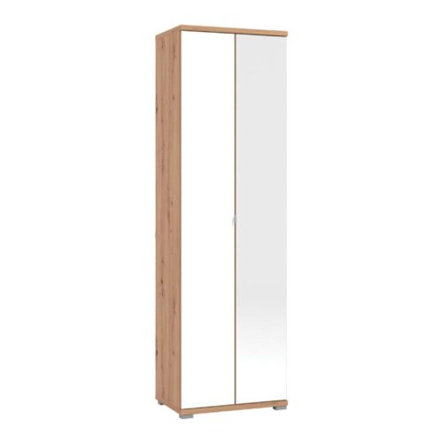 ΕΠΙΠΛΟ ΕΙΣΟΔΟΥ TENERIFE P2 OG ΜΕ ΚΑΘΡΕΦΤΗ ARTISAN OAK-ΛΕΥΚΟ PAINTED GLASS 58x40x193εκ fxtr