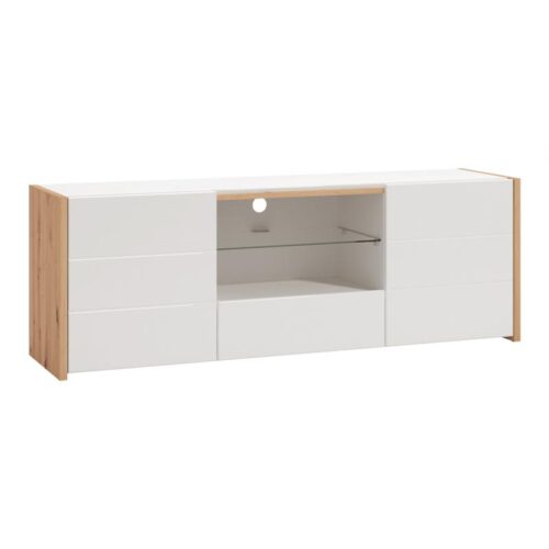 ΕΠΙΠΛΟ ΤΗΛΕΟΡΑΣΗΣ ALICIA ARTISAN OAK-ΛΕΥΚΟ-ΛΕΥΚΗ ΛΑΚΑ 158*40*55