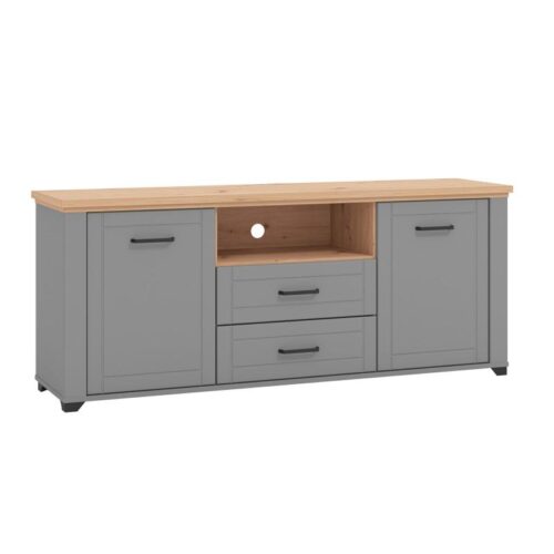 ΕΠΙΠΛΟ ΤΗΛΕΟΡΑΣΗΣ VALENCIA TV 160 ΓΚΡΙ ΓΡΑΦΙΤΗΣ-ARTISAN OAΚ-ΓΚΡΙ ΜΑΤ 161x41x66.5εκ