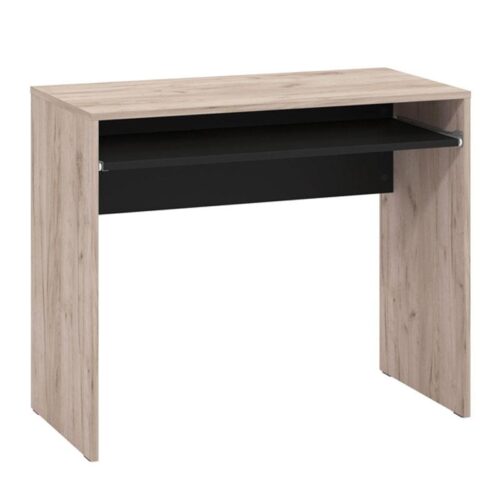 ΓΡΑΦΕΙΟ PARIS GREY OAK-ΜΑΥΡΟ 90x45x74εκ prs