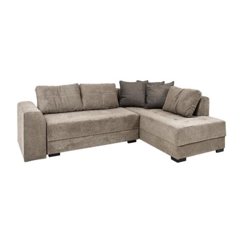 ΚΑΝΑΠΕΣ ΓΩΝΙΑ Fylliana New Mona ΜΠΕΖ ΜΕ ΣΚΟΥΡΑ ΓΚΡΙ ΜΑΞΙΛΑΡΙΑ 250x190x88εκ