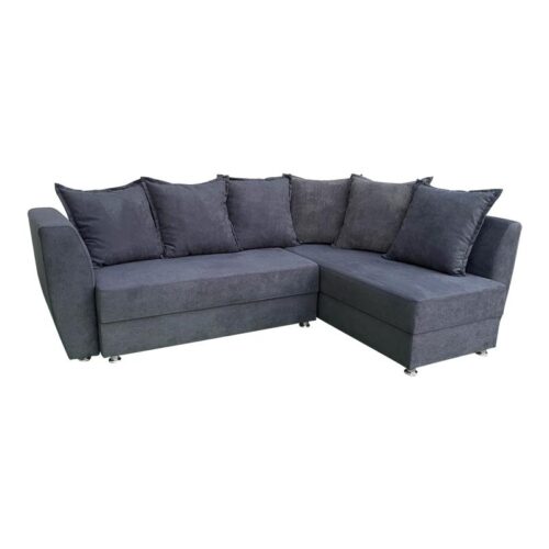 ΚΑΝΑΠΕΣ ΓΩΝΙΑ Fylliana VITA ΣΚΟΥΡΟ ΓΚΡΙ ΧΡΩΜΑ 255x176x90εκ