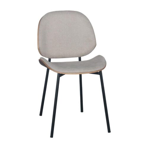 ΚΑΡΕΚΛΑ ΤΡΑΠΕΖΑΡΙΑΣ Fylliana 1584 ΚΡΕΜ ΥΦΑΣΜΑ ΜΕ ΜΑΥΡΑ ΜΕΤΑΛΛΙΚΑ ΠΟΔΙΑ 46x55x82εκ