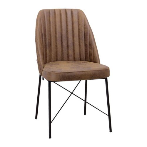 ΚΑΡΕΚΛΑ ΤΡΑΠΕΖΑΡΙΑΣ Fylliana Colette ΚΑΦΕ ΧΡΩΜΑ ΥΦΑΣΜΑΤΟΣ 48x47x83εκ