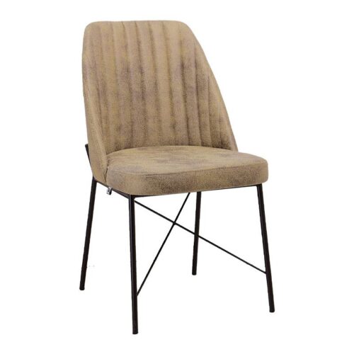 ΚΑΡΕΚΛΑ ΤΡΑΠΕΖΑΡΙΑΣ Fylliana Colette ΜΠΕΖ ΧΡΩΜΑ ΥΦΑΣΜΑΤΟΣ 48x47x83εκ