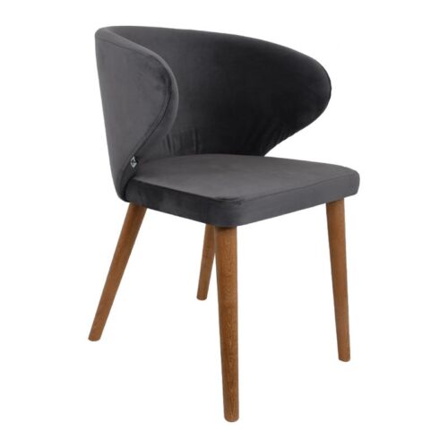 ΚΑΡΕΚΛΑ ΤΡΑΠΕΖΑΡΙΑΣ Fylliana Nancy ΥΦΑΣΜΑ ΑΝΘΡΑΚΙ ΧΡΩΜΑ 55x52x80εκ