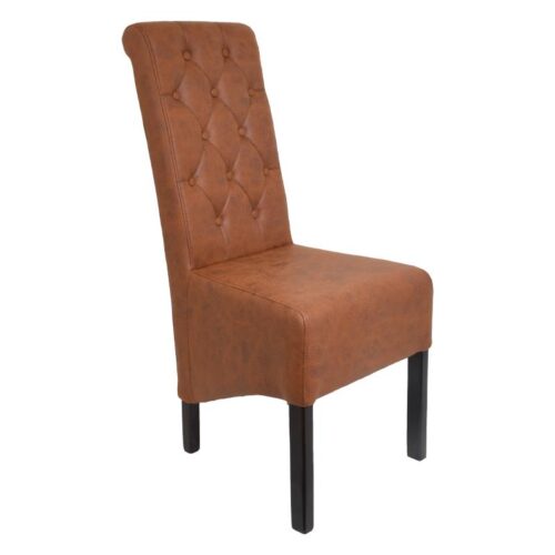 ΚΑΡΕΚΛΑ ΤΡΑΠΕΖΑΡΙΑΣ Fylliana NEW Τ-14 ΥΦΑΣΜΑ TERRACOTA ΧΡΩΜΑ ΜΕ ΞΥΛΙΝΑ WENGE ΠΟΔΙΑ 45x65x103εκ