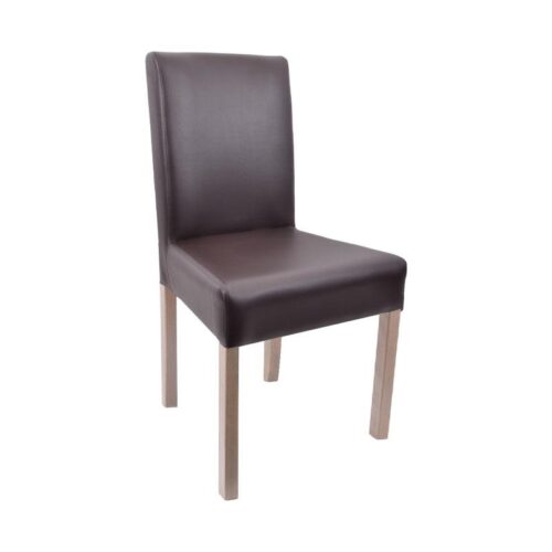 ΚΑΡΕΚΛΑ ΤΡΑΠΕΖΑΡΙΑΣ Τ-11 SAWANA ΚΑΦΕ ΤΕΧΝΟΔΕΡΜΑ ΜΕ GREY OAK ΠΟΔΙΑ 45x40x90εκ