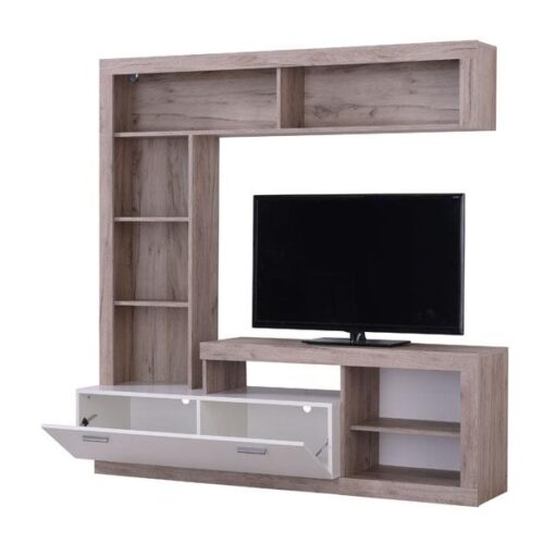ΚΕΝΤΡΟ ΨΥΧΑΓΩΓΙΑΣ-ΣΥΝΘΕΣΗ GLEN GREY OAK/ΛΕΥΚΟ 170x41x170εκ