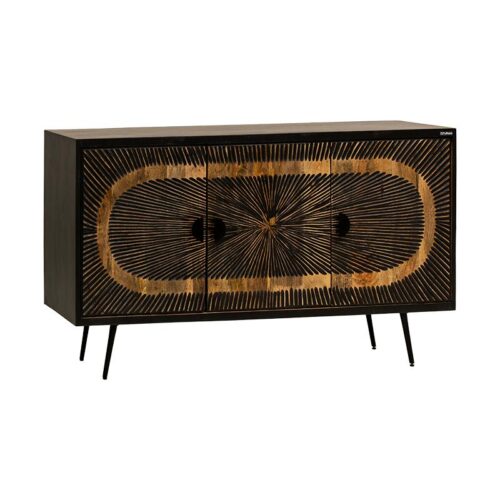 ΚΟΜΟΤΑ-ΜΠΟΥΦΕΣ Fylliana Kanpur ΜΑΥΡΟ ΜΕ ΕΦΕ ΠΑΛΑΙΩΣΗΣ ΧΡΩΜΑ 145x40x85εκ