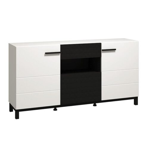 ΚΟΜΟΤΑ-ΜΠΟΥΦΕΣ SARTHE 3K1F ΛΕΥΚΟ-ΜΑΥΡΟ-ΛΕΥΚΟ ΜΑΤ-ΜΑΥΡΟ MAT 173x42x89εκ n.t.v