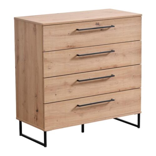 ΚΟΜΟΤΑ-ΣΥΡΤΑΡΙΕΡΑ SARDINIA 4F ARTISAN OAK / ΜΑΥΡΟ 91.5x42x93εκ