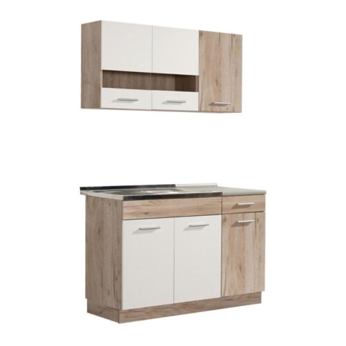 ΚΟΥΖΙΝΑ DALILA 120 GREY OAK / ΛΕΥΚΟ 120x51,5x206,5εκ