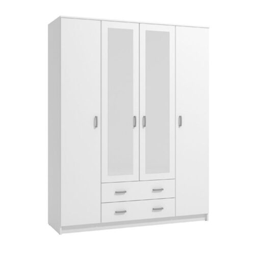 ΝΤΟΥΛΑΠΑ HANA 4K2F2O ΛΕΥΚΟ 160x52x205εκ