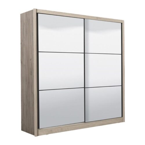 ΝΤΟΥΛΑΠΑ NAVARA ΜΕ ΚΑΘΡΕΦΤΗ 215 2 OG GREY OAK 213x60x215,5εκ