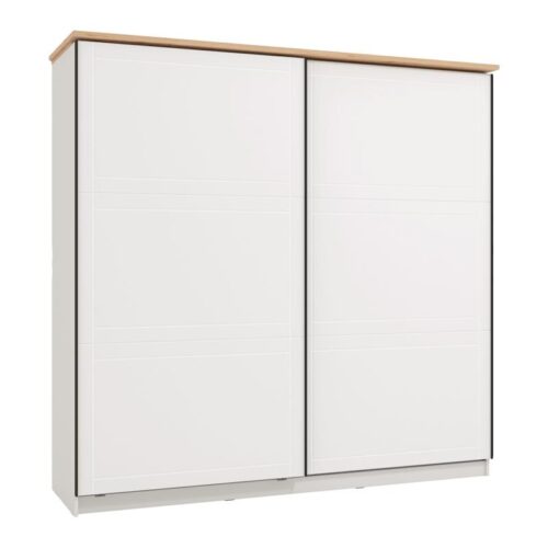 ΝΤΟΥΛΑΠΑ VALENCIA 220 ΛΕΥΚΟ-ARTISAN OAK-ΛΕΥΚΟ ΜΑΤ 220x62.5x214εκ