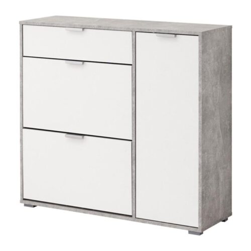 ΠΑΠΟΥΤΣΟΘΗΚΗ ARCO 2 ΓΚΡΙ CONCRETE-ΛΕΥΚΟ 102x33x94,5εκ