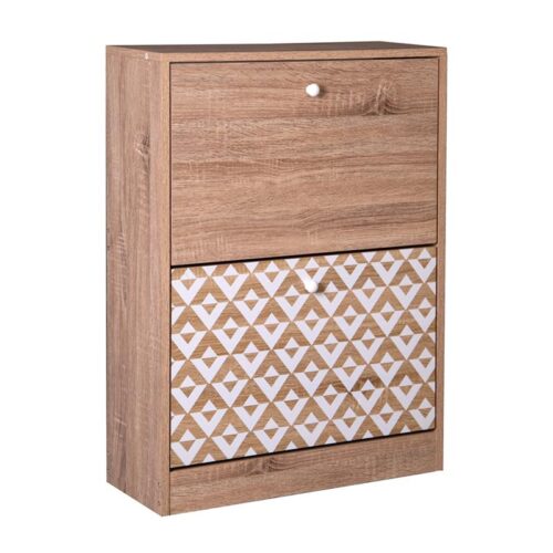 ΠΑΠΟΥΤΣΟΘΗΚΗ Fylliana "Home" 1872 ΜΕ 2 ΠΟΡΤΕΣ SONOMA-ΛΕΥΚΗ 60x23.5x81εκ