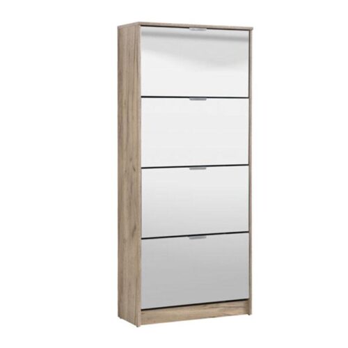 ΠΑΠΟΥΤΣΟΘΗΚΗ Hugo 24 Grey Oak ΜΕ ΚΑΘΡΕΦΤΗ 67x28x155εκ