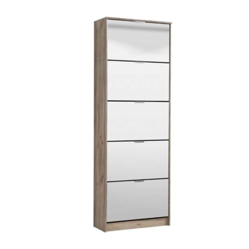 ΠΑΠΟΥΤΣΟΘΗΚΗ Hugo 25 Grey Oak ΜΕ ΚΑΘΡΕΦΤΗ 67x28x191,5εκ