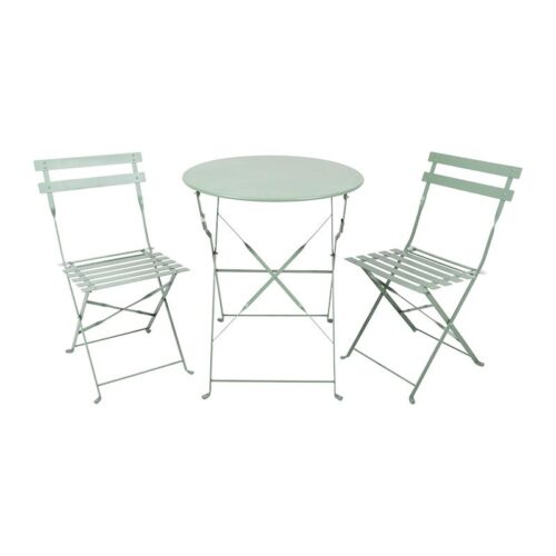 ΣΕΤ ΜΕΤΑΛΛΙΚΟ ΤΡΑΠΕΖΙ ΚΗΠΟΥ ΜΕ 2 ΚΑΡΕΚΛΕΣ Fylliana Rollin ΛΑΔΙ ΧΡΩΜΑ 60x70εκ