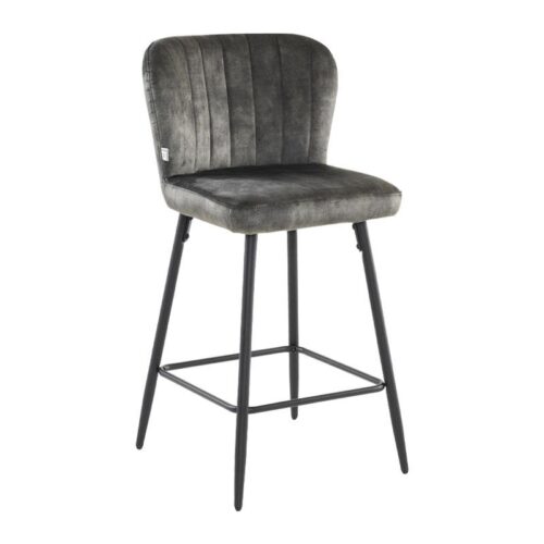 ΣΚΑΜΠΟ ΜΠΑΡ Fylliana FL2036 ΛΑΔΙ ΥΦΑΣΜΑ ΜΕ ΑΝΘΡΑΚΙ - ΜΑΥΡΟ ΜΕΤΑΛΛΙΚΟ ΣΚΕΛΕΤΟ 51x54x94εκ