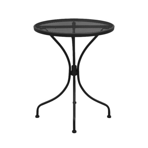 ΣΤΡΟΓΓΥΛΟ ΜΕΤΑΛΛΙΚΟ ΤΡΑΠΕΖΙ ΕΞΟΧΗΣ Fylliana 003 ΓΚΡΙ ΧΡΩΜΑ 60x73εκ