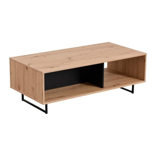 ΤΡΑΠΕΖΑΚΙ ΣΑΛΟΝΙΟΥ SARDINIA ARTISAN OAK / ΜΑΥΡΟ 120.5x60.5x42.5εκ srd