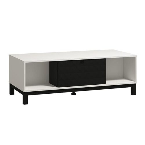 ΤΡΑΠΕΖΑΚΙ ΣΑΛΟΝΙΟΥ SARTHE ΛΕΥΚΟ-ΜΑΥΡΟ-ΜΑΥΡΟ MAT 121x55x41εκ n.t.v