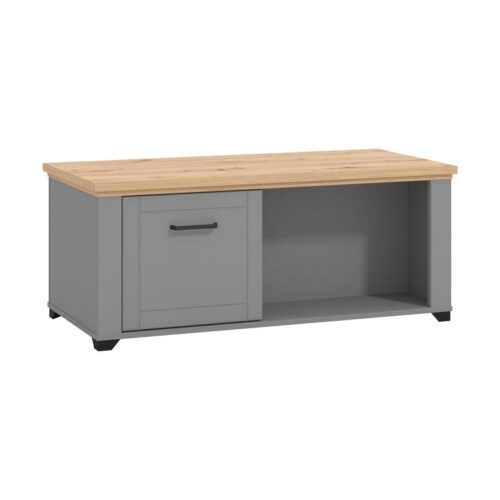 ΤΡΑΠΕΖΑΚΙ ΣΑΛΟΝΙΟΥ VALENCIA ΓΚΡΙ ΓΡΑΦΙΤΗΣ-ARTISAN OAΚ-ΓΚΡΙ ΜΑΤ 115x55x47,5εκ