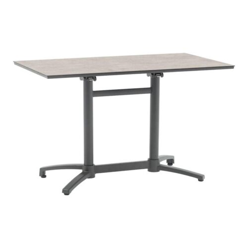 ΤΡΑΠΕΖΙ ΚΗΠΟΥ HPL ΑΝΑΔΙΠΛΟΥΜΕΝΟ Fylliana Flavio ΓΚΡΙ ΣΚΟΥΡΟ ΧΡΩΜΑ 120x70x72εκ