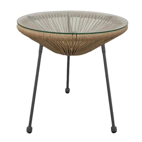 ΤΡΑΠΕΖΙ ΚΗΠΟΥ Fylliana MORENA ΓΚΡΙ ΧΡΩΜΑ 50x45εκ