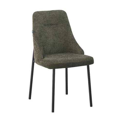 ΚΑΡΕΚΛΑ ΤΡΑΠΕΖΑΡΙΑΣ Fylliana FL31 ΜΕ ΜΕΤΑΛΛΙΚΑ ΠΟΔΙΑ ΚΑΙ ΠΡΑΣΙΝΟ ΧΡΩΜΑ ΥΦΑΣΜΑΤΟΣ 56x49x87εκ