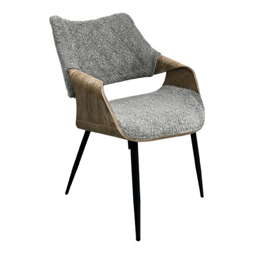 ΚΑΡΕΚΛΑ ΤΡΑΠΕΖΑΡΙΑΣ Fylliana FL6145 ΓΚΡΙ ΥΦΑΣΜΑ 58x56x83εκ