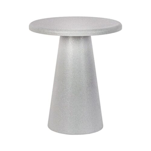 ΣΤΡΟΓΓΥΛΟ ΤΡΑΠΕΖΑΚΙ ΣΑΛΟΝΙΟΥ Fylliana FL2493 ΓΚΡΙ ΧΡΩΜΑ 40x48εκ