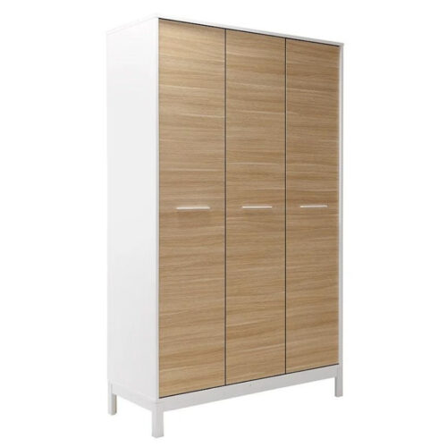 Ντουλάπα ρούχων London Megapap τρίφυλλη χρώμα oak - λευκό 120x52x202εκ. - GP009-0251,1