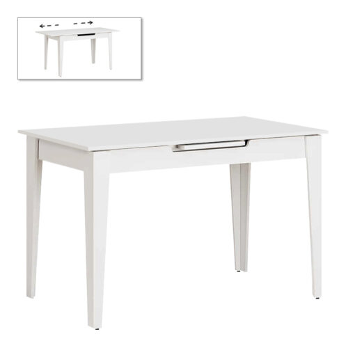 Τραπέζι Trendline Megapap επεκτεινόμενο χρώμα λευκό 120/150x70x75εκ. - GP009-0274,2