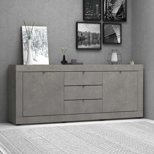 Μπουφές μελαμίνης Ocean Megapap χρώμα γκρι σκυροδέματος 210x45x86εκ. - GP028-0038,3