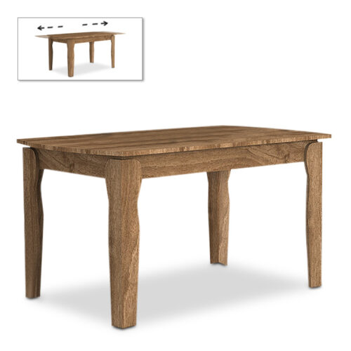 Τραπέζι Marlon Megapap επεκτεινόμενο μελαμίνης χρώμα καρυδί 140+40x80x76εκ. - GP028-0067,1