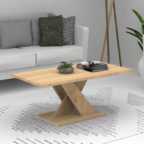 Τραπεζάκι σαλονιού Marcello Megapap μελαμίνης χρώμα φυσικό οξιάς 110x55x48εκ. - GP028-0073,3