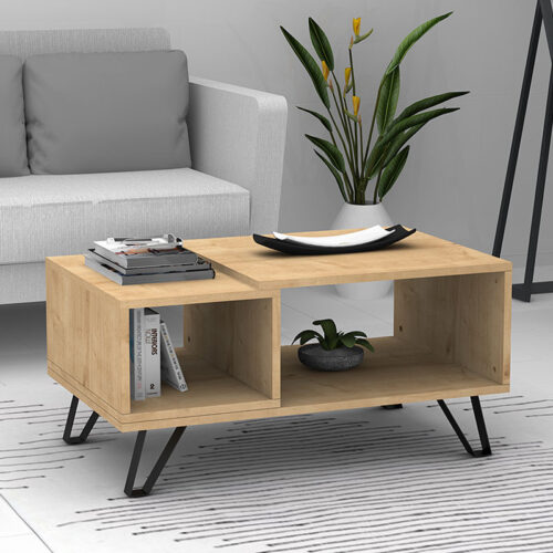 Τραπεζάκι σαλονιού Don Megapap μελαμίνης χρώμα sonoma 90x55x44εκ. - GP028-0075,2