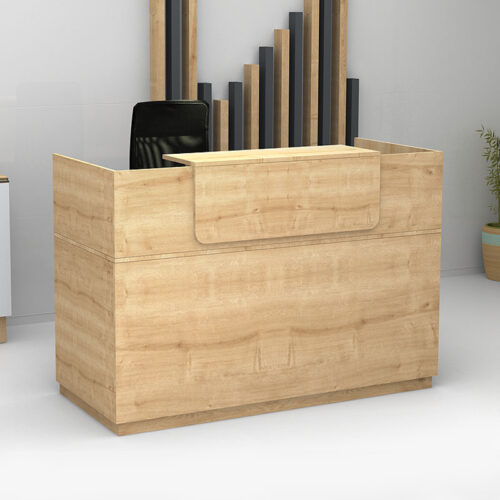 Γραφείο reception μελαμίνης Lemmon Megapap χρώμα sonoma 160x70x110εκ. - GP028-0078,2