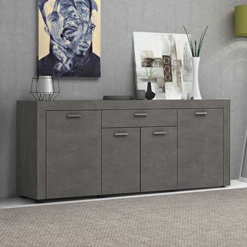 Μπουφές μελαμίνης Joseph Megapap χρώμα γκρι σκυροδέματος 177x40x76εκ. - GP028-0081,2