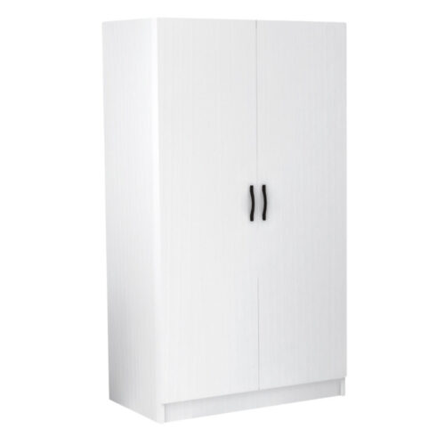 Ντουλάπα ρούχων Victoria Megapap δίφυλλη χρώμα λευκό 100x60x181εκ. - GP028-0122,1