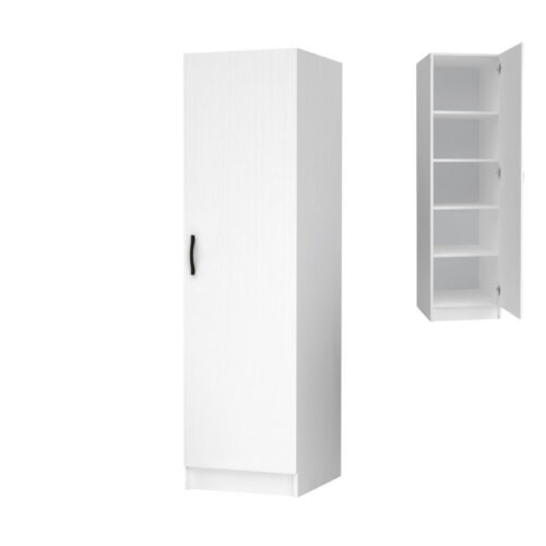 Ντουλάπα ρούχων Victoria Megapap μονόφυλλη χρώμα λευκό 50x60x181εκ. - GP028-0124,1