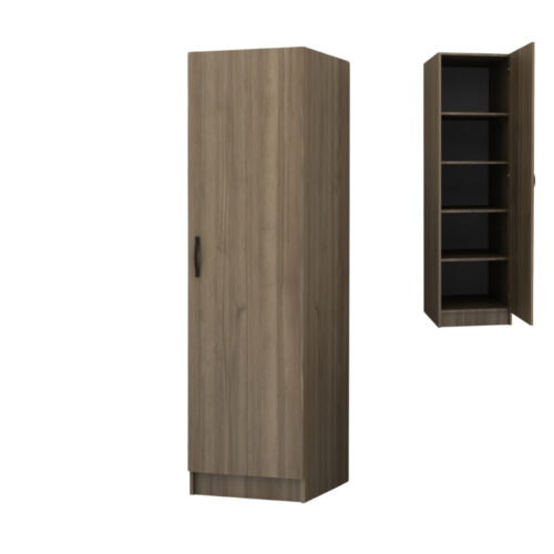 Ντουλάπα ρούχων Victoria Megapap μονόφυλλη χρώμα καρυδί 50x60x181εκ. - GP028-0124,3